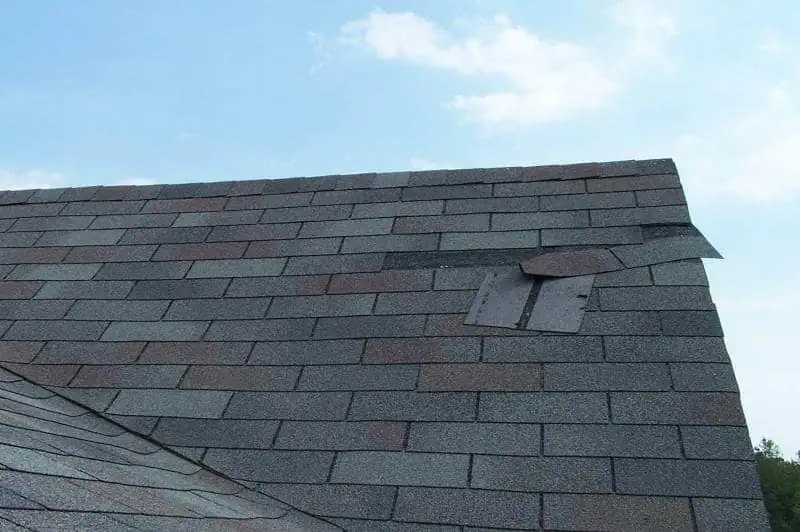 Wind Damage Roof - Professional roofing services by ABC Contractor LLC