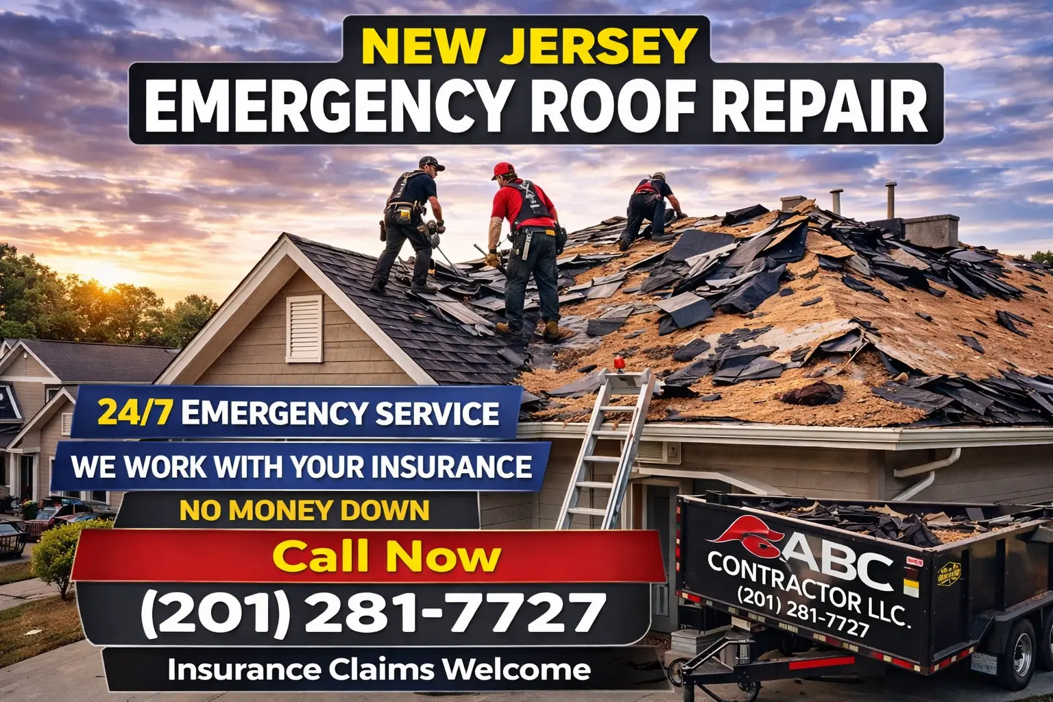 Roof Repair Bergen County NJ - Professional roofing services by ABC Contractor LLC